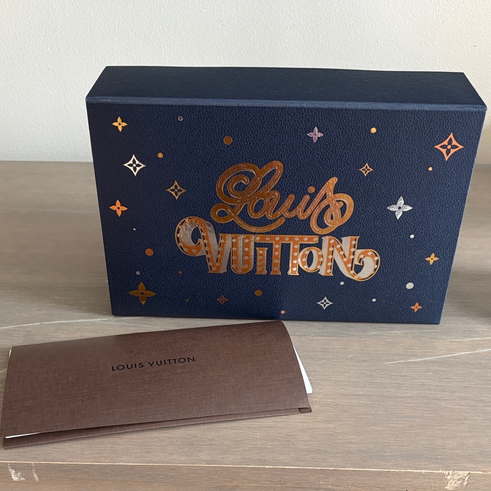 Louis Vuitton Navy and Gold Gift Box with Star Accents